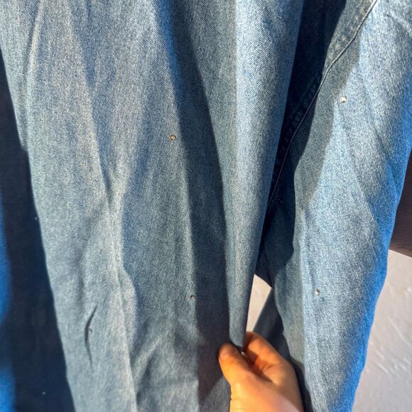 Vintage 90s Mili Designs Rhinestone Denim Shirt - Picture 5 of 5
